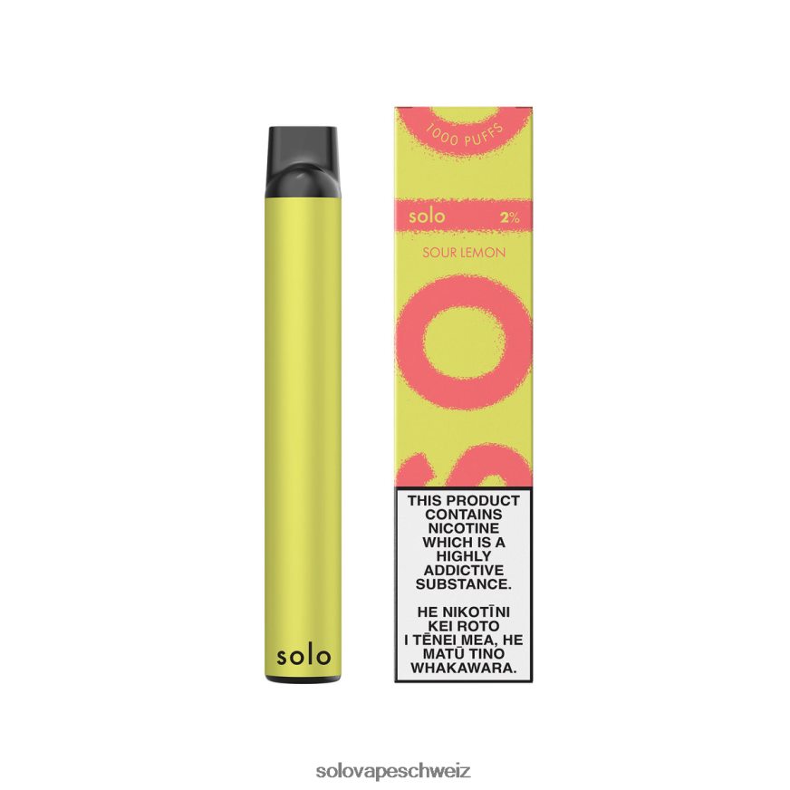 saure Zitrone Solo Einweg-Vapor VXT6N212 | Vape Solo Einweg
